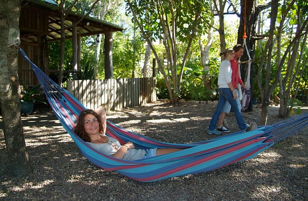 Hammock chills at Woolshed Eoo Lodge